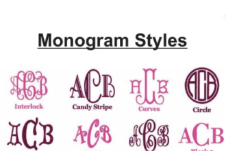 monogram with baskerville bol 3 letters