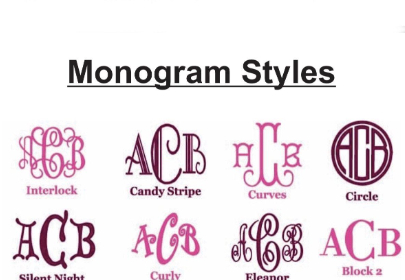 monogram with baskerville bol 3 letters